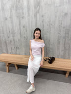 Button on Shoulder T Top