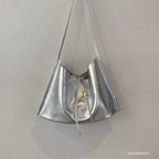 Real Leather Tied Ribbon Shoulder Bag