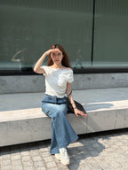 Half Lace Short T Top