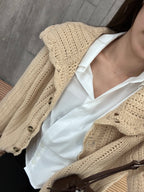 Big Neck Knitted Jacket
