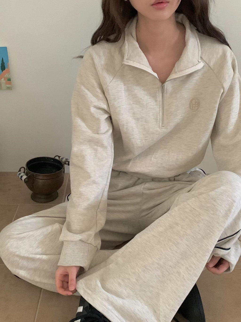 Obe Zipped Cropped Sweater