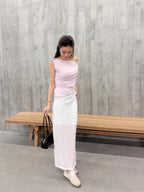 Button on Shoulder T Top
