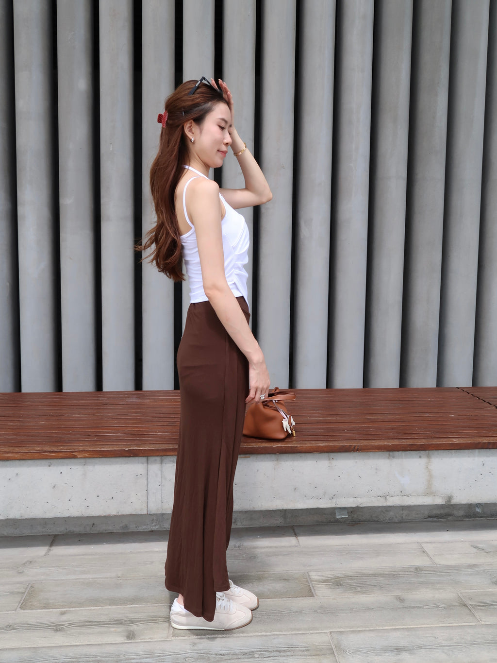 Cross Neck Cotton Tank Top with pads