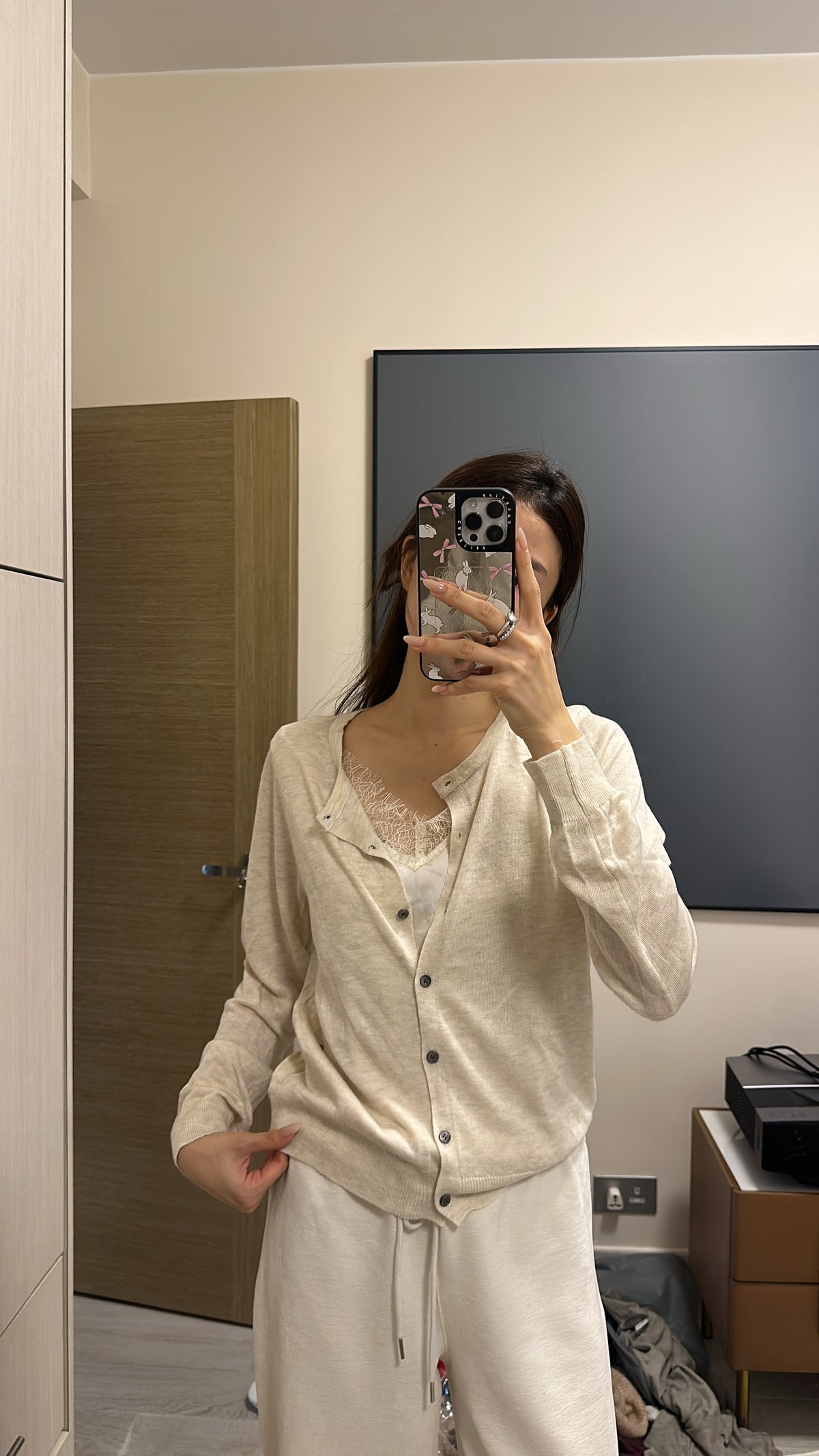 Satin Tank & Cardigan Set