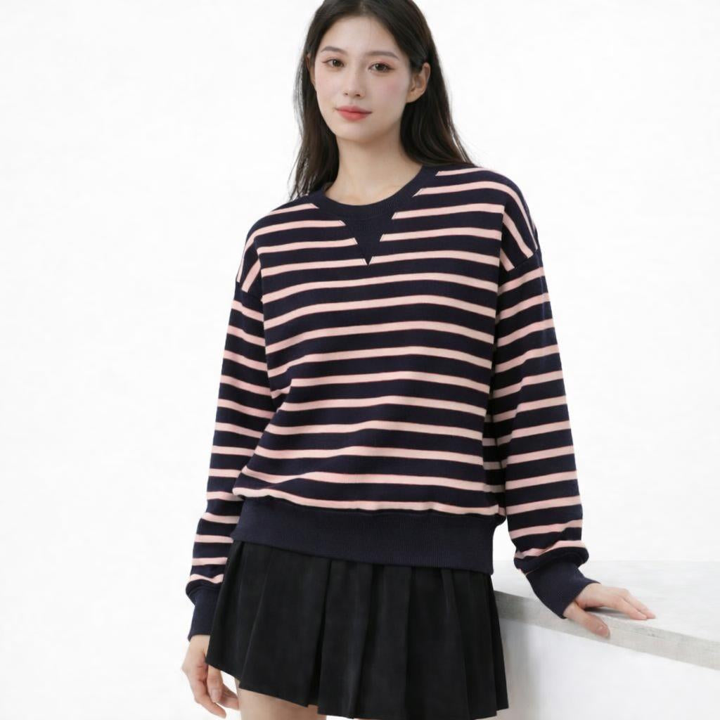 Striped Cotton Sweatshirt