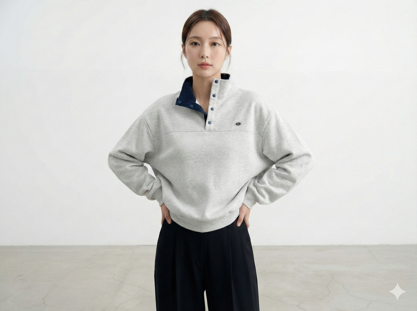 Mix Collar Sweater (有毛底)