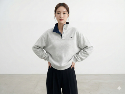 Mix Collar Sweater (有毛底)