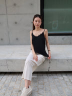 Lace Slide Cut Tank Top