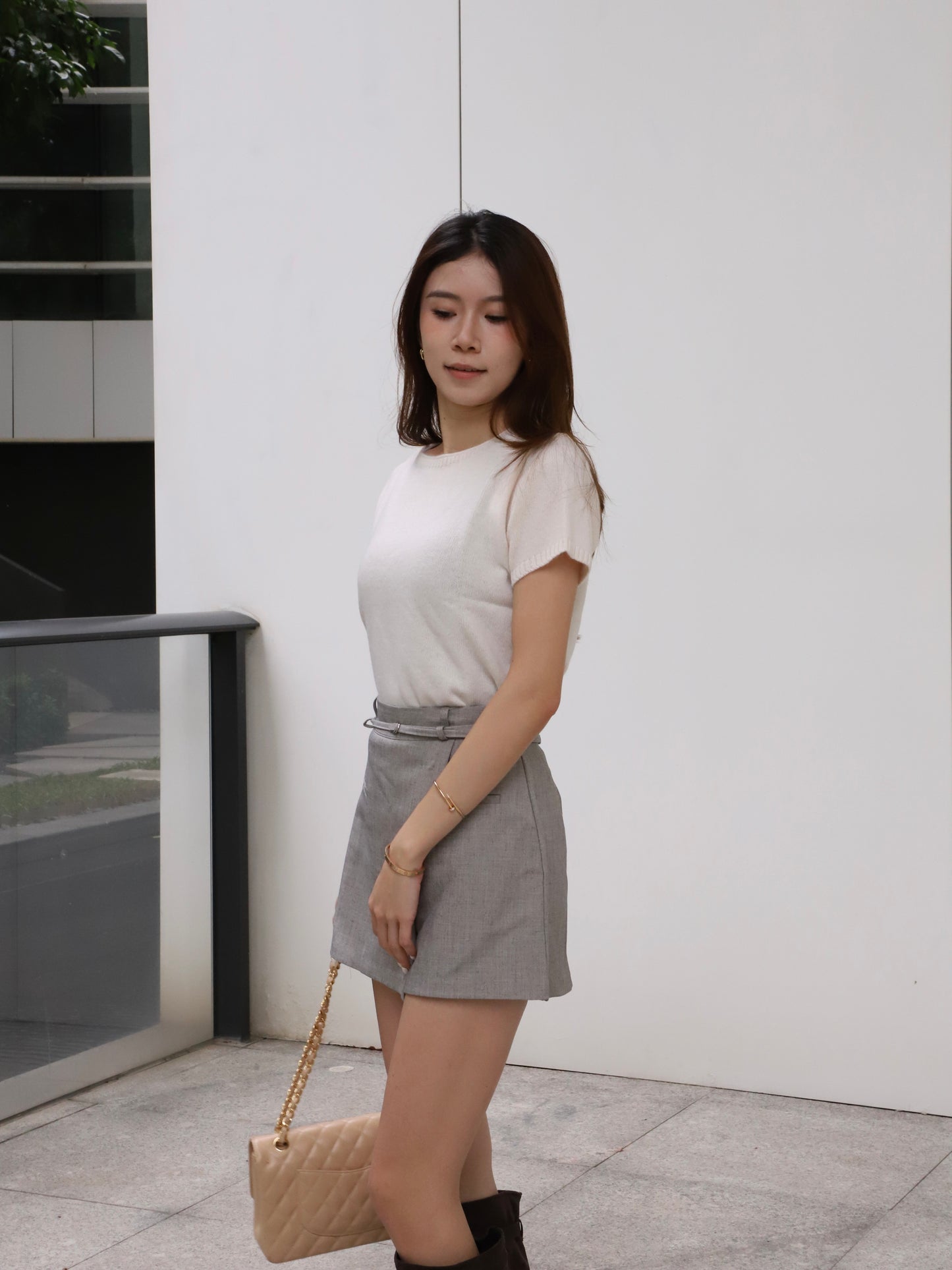 Cashmere & Wool Shorts T Top