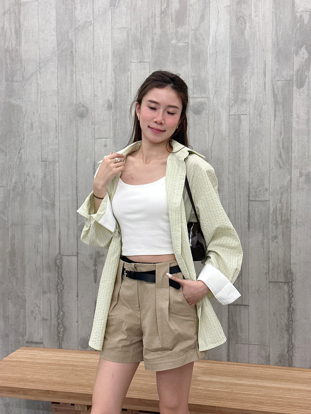 Striped Shirt with White Layer
