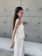 Lace Slide Cut Tank Top