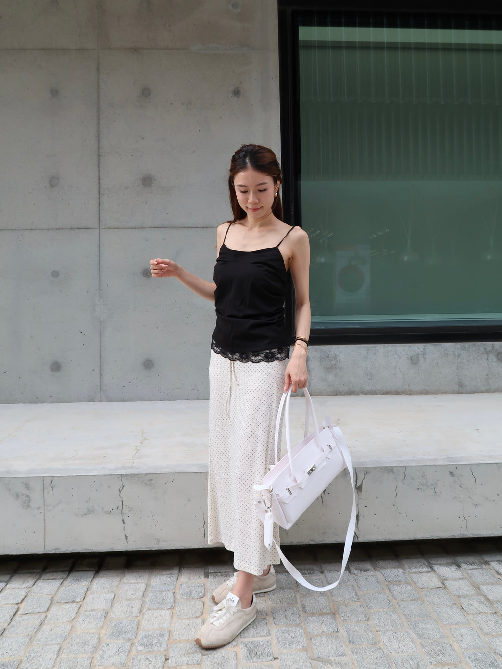 Dotted Cotton Maxi Dress
