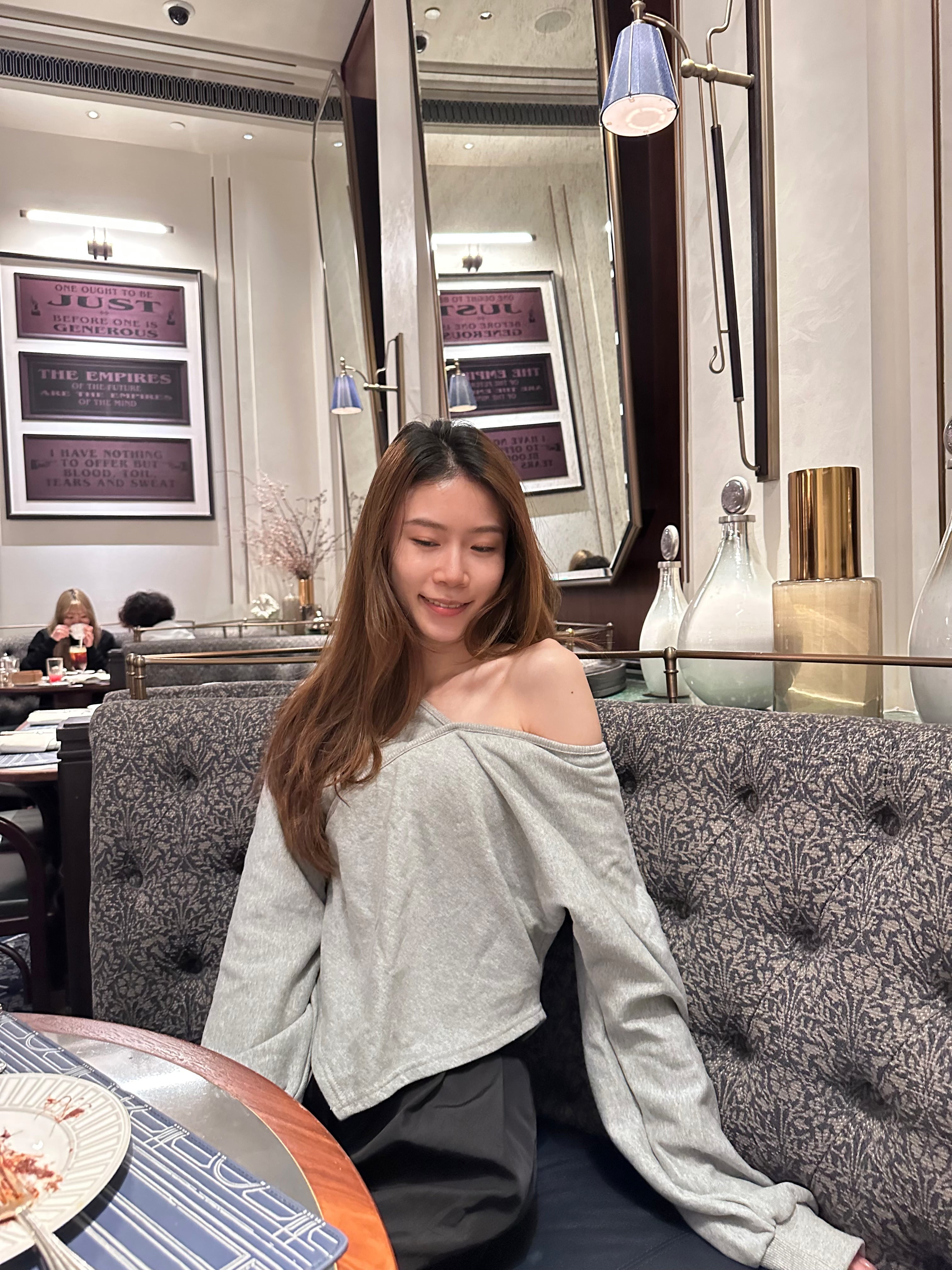 V Slide Cotton Sweater
