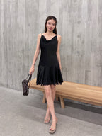 Silky Ruffles Mini Dress