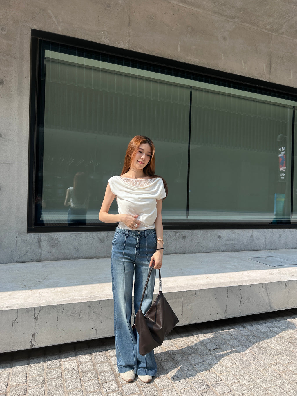 Half Lace Short T Top