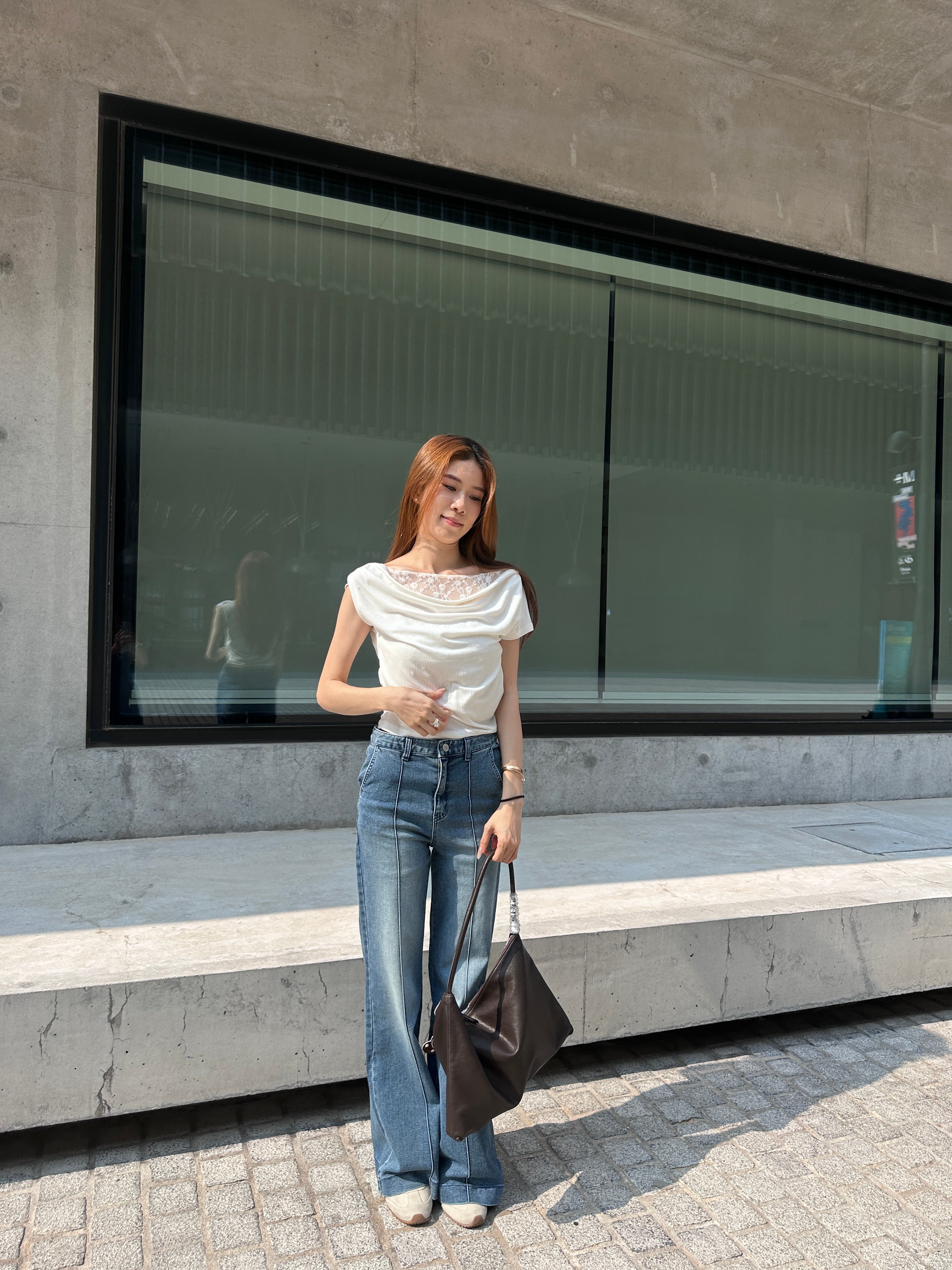 Half Lace Short T Top