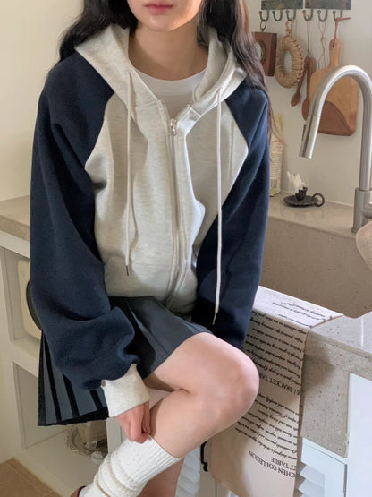 Mix Sleeves Colour Hoodie