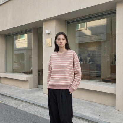 Striped Cotton Sweatshirt