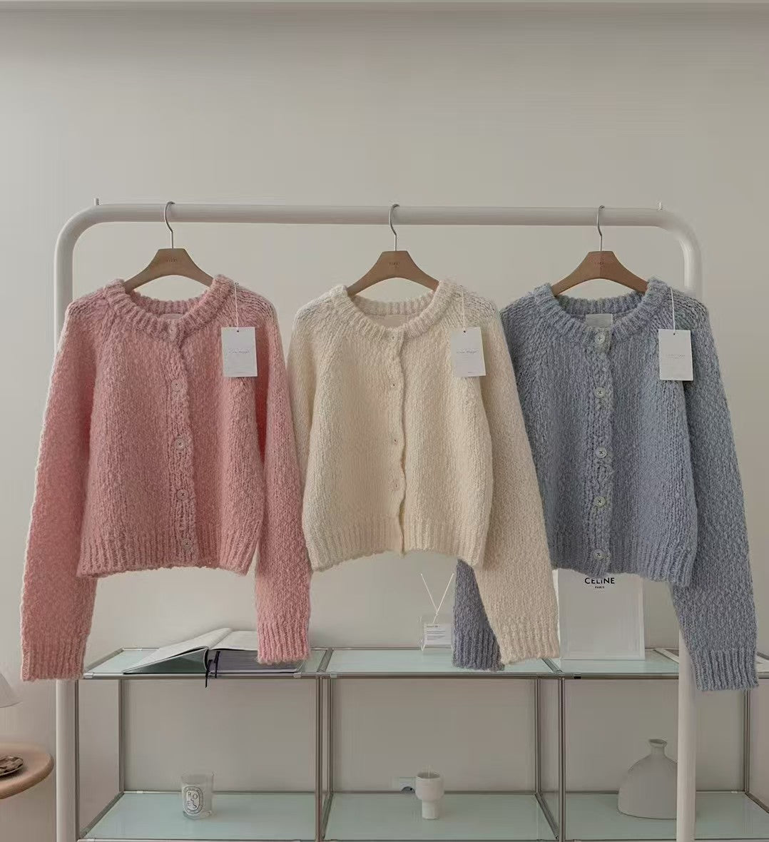Round Neck Knit Cardigan