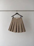 Plaid Pleated Skirt