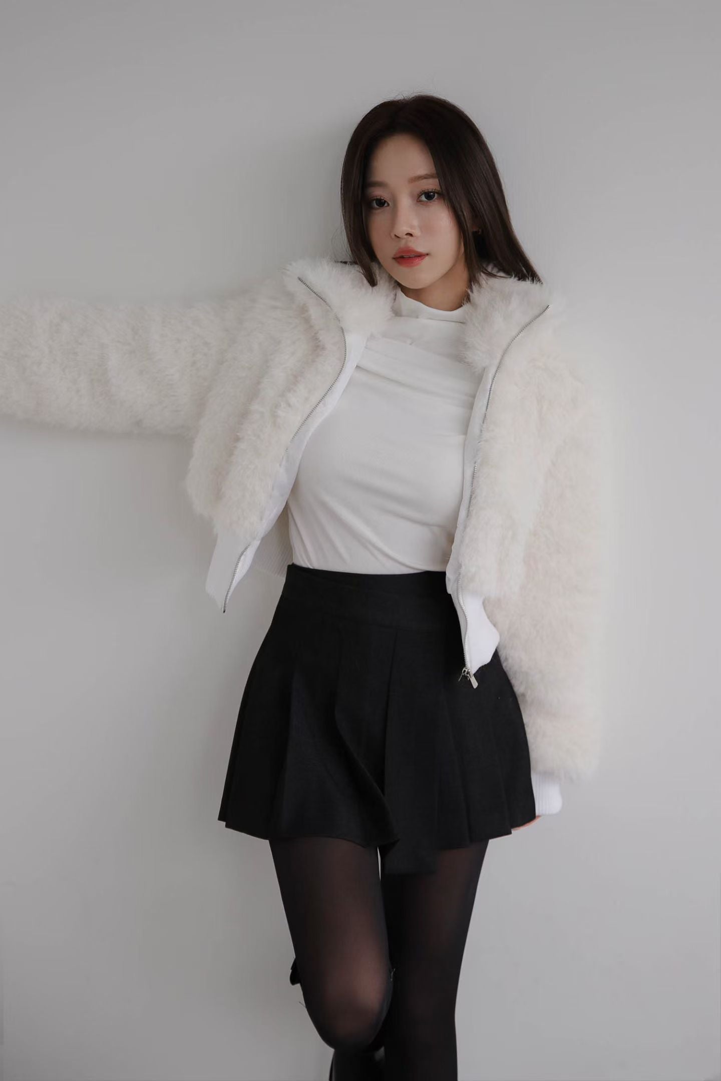 Fluffy Bear Cropped Jacket