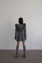 Fluffy Bear Removable Hat Cardigan