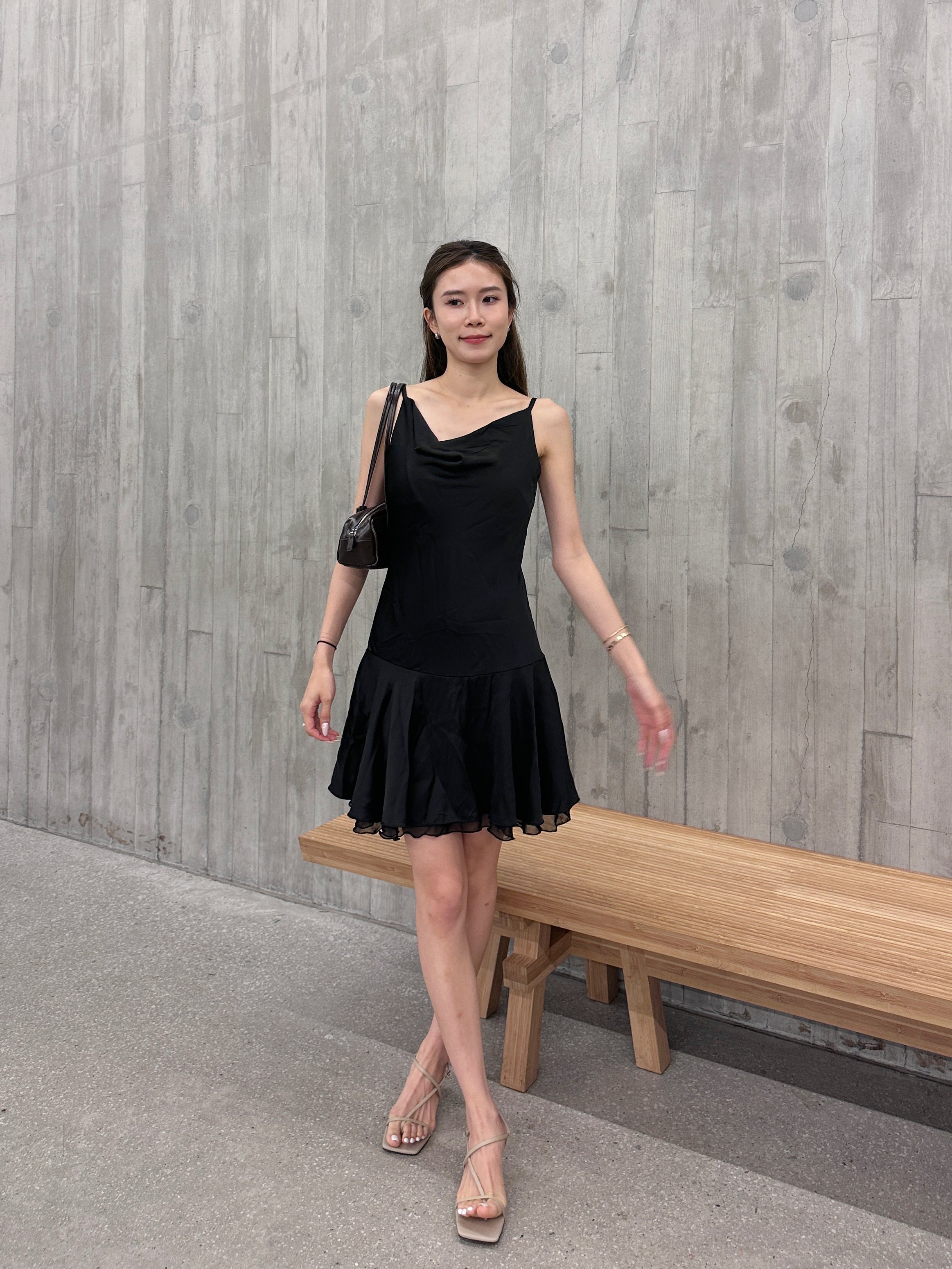 Silky Ruffles Mini Dress