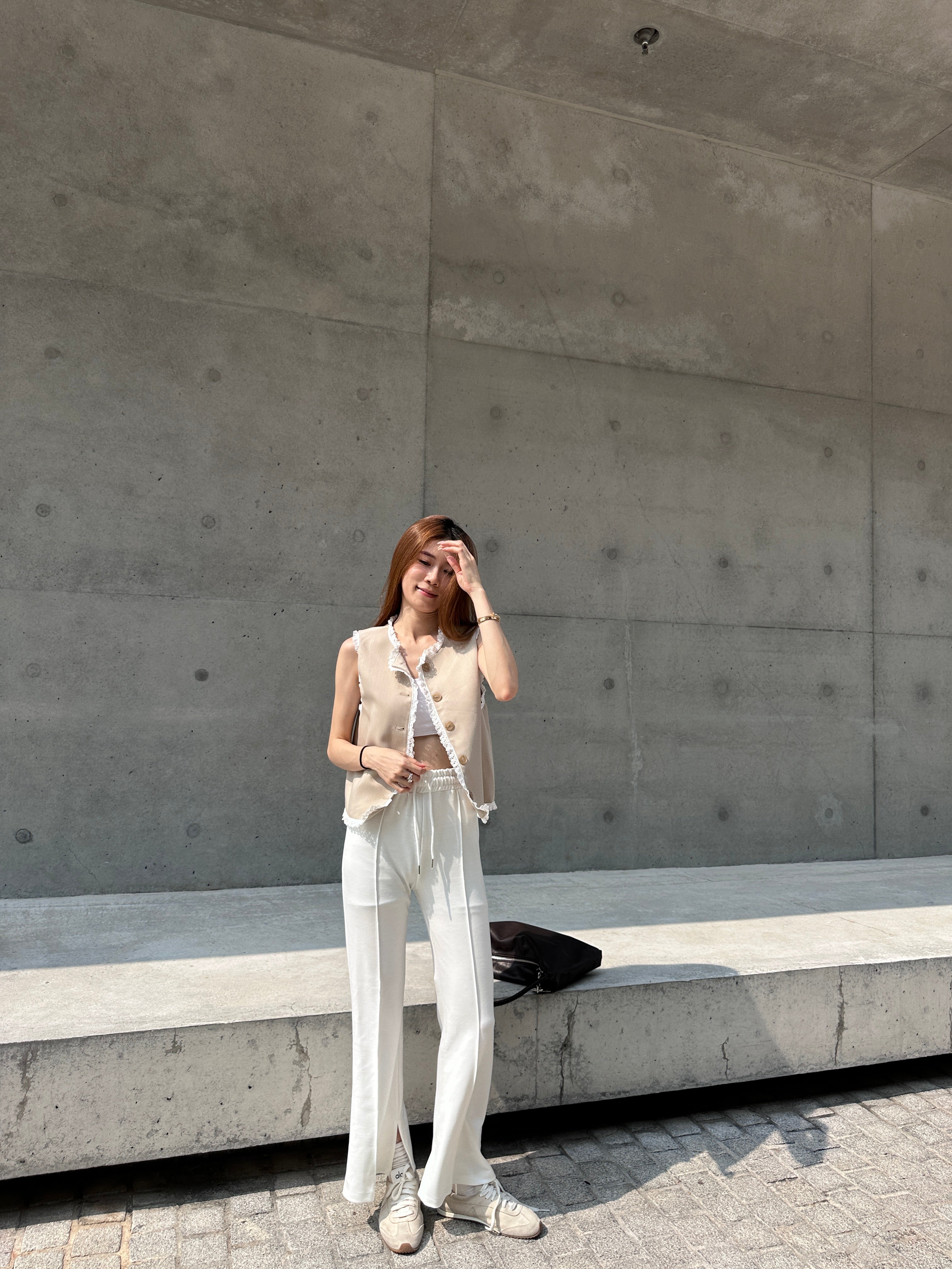 Lace Outlined Chiffon Vest