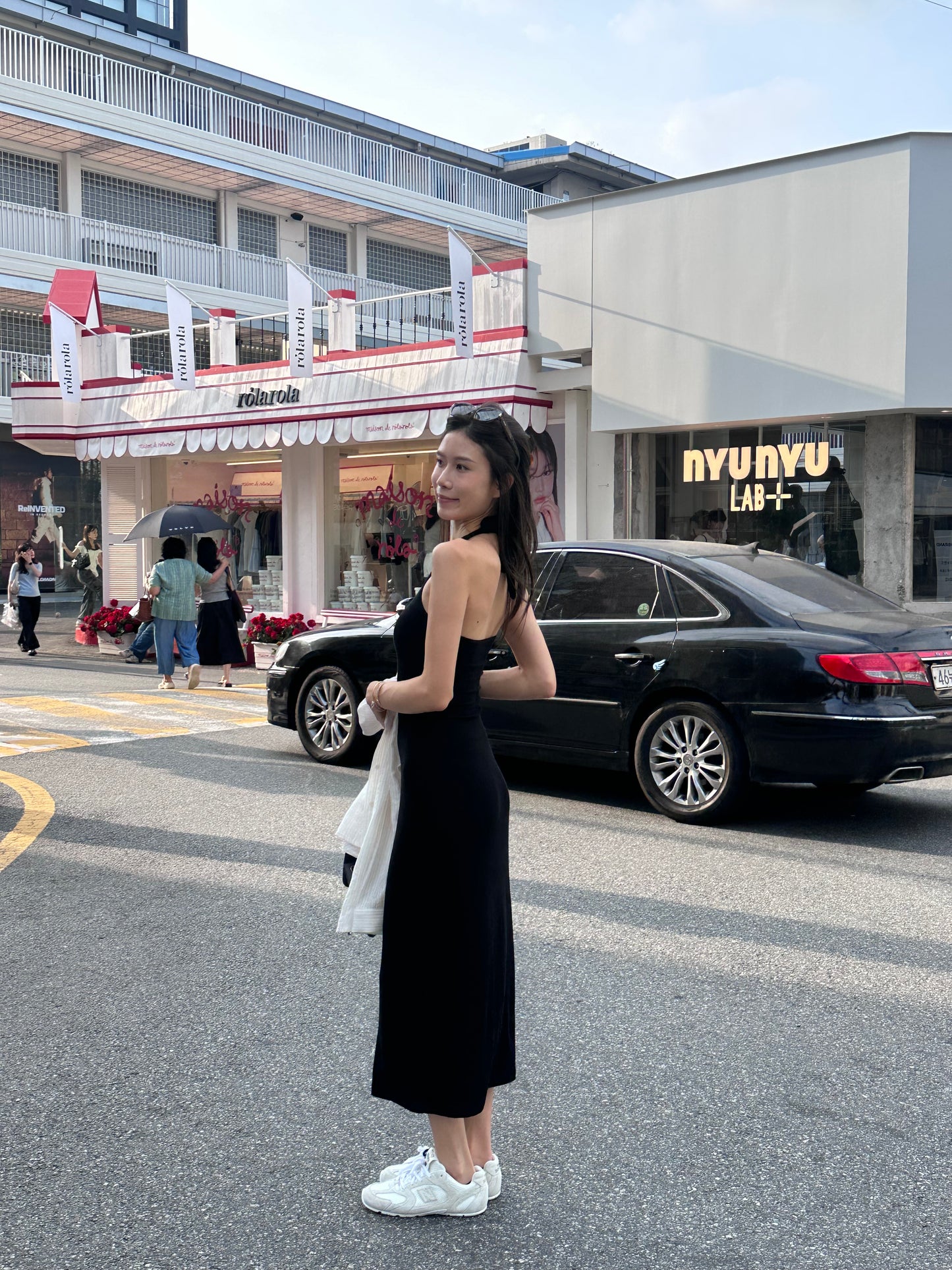 Cross Neck Cotton Maxi Dress