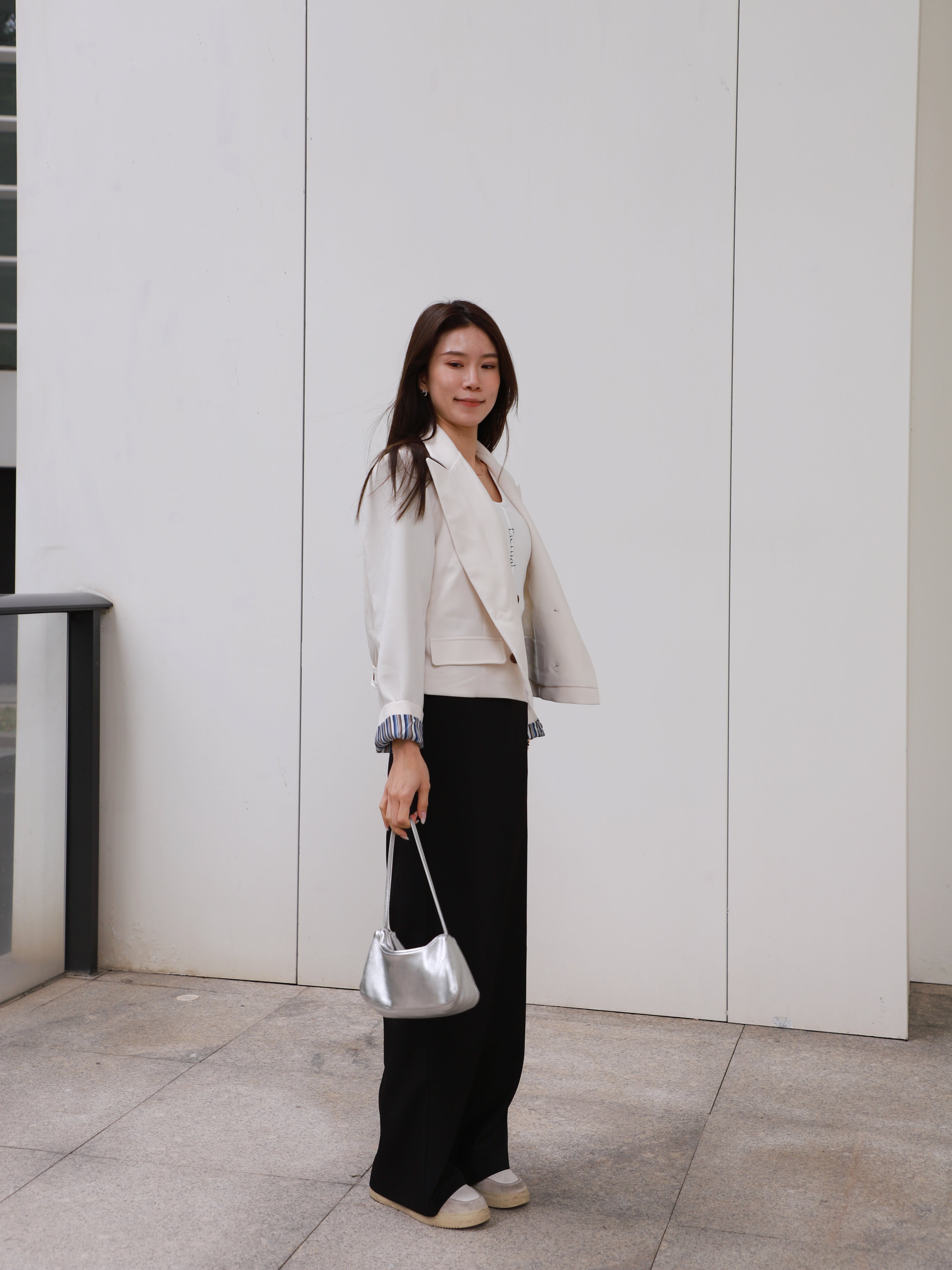 Cropped Sleeves Blazer