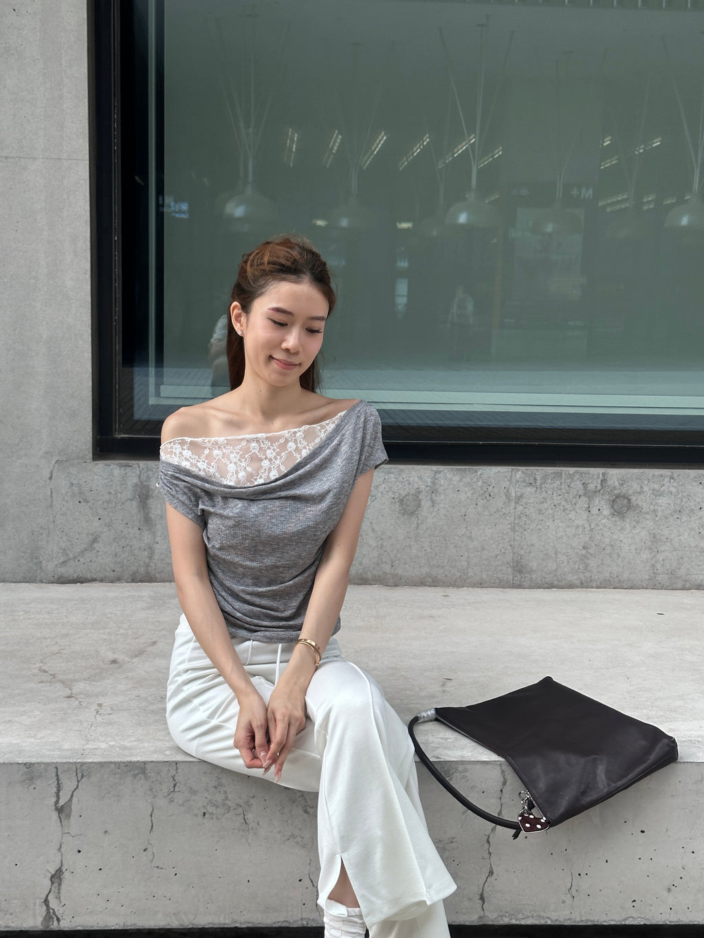 Half Lace Short T Top