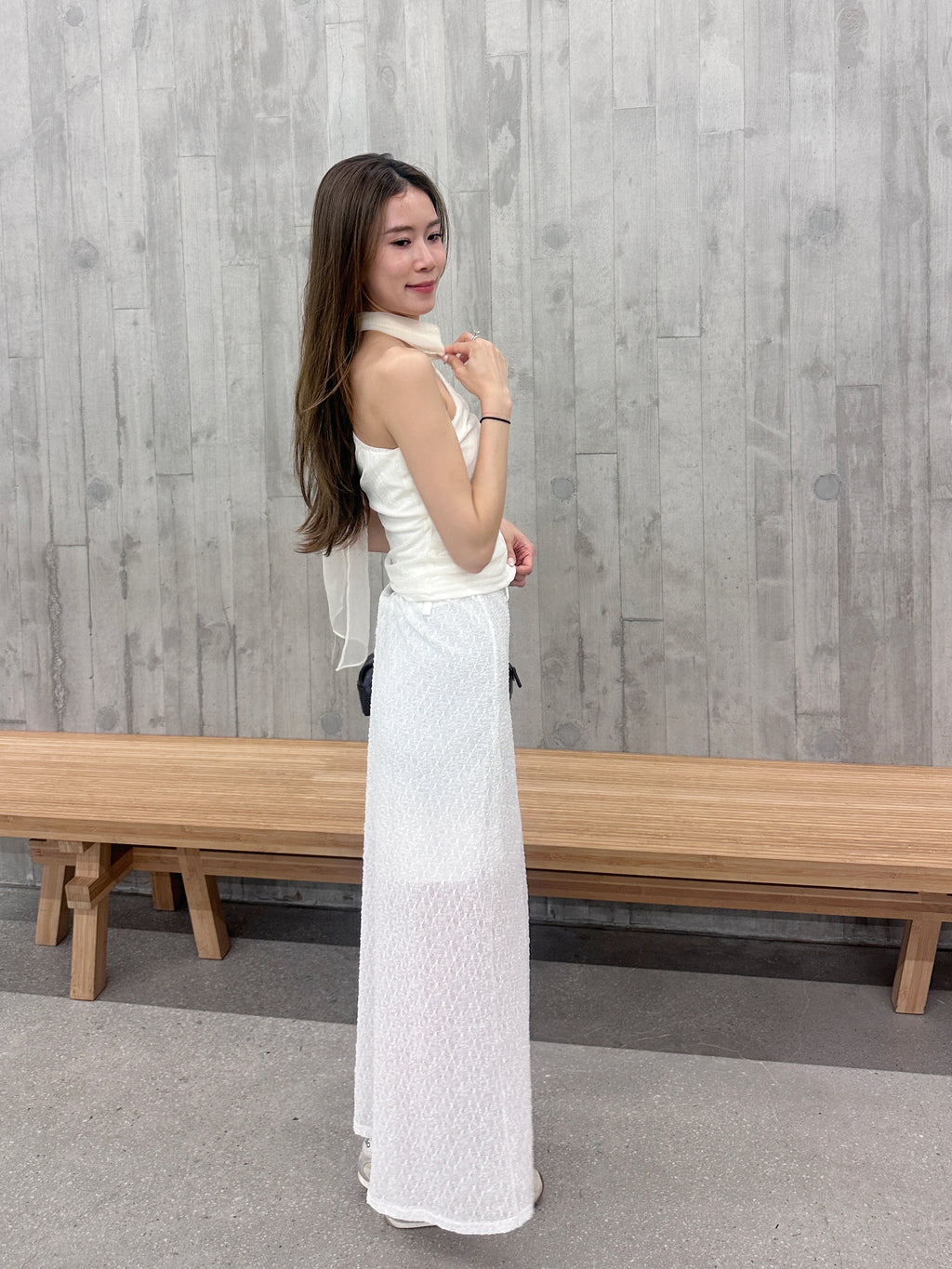 Lace Cross Neck Tank Top