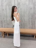 Lace Cross Neck Tank Top