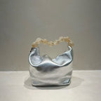 Pearl Rounded Real Leather Bag