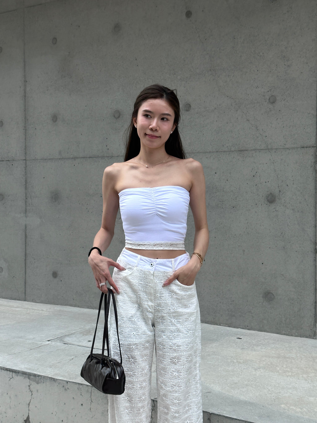 Whole Lace Flexible Pants