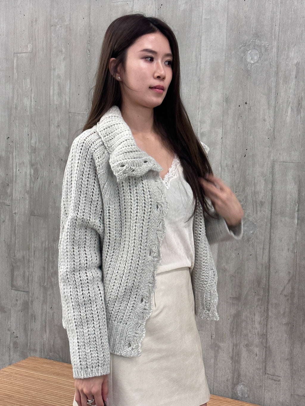 Big Neck Knitted Jacket