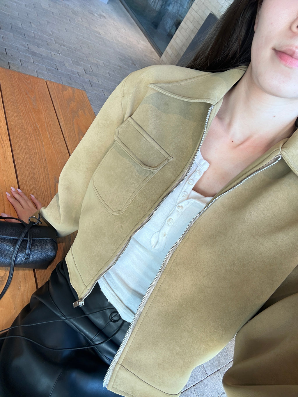 Button up along Sleeves Top