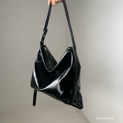 Real Leather Office Zipped Bag 大號