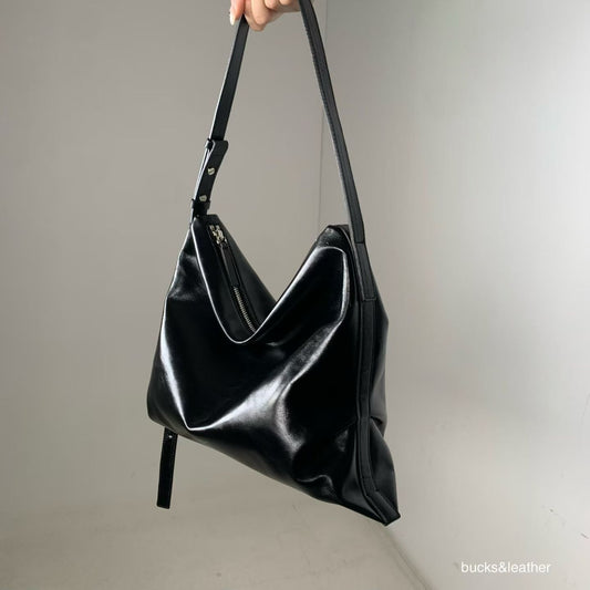 Real Leather Office Zipped Bag 大號