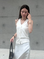 Cotton Button Tank Top