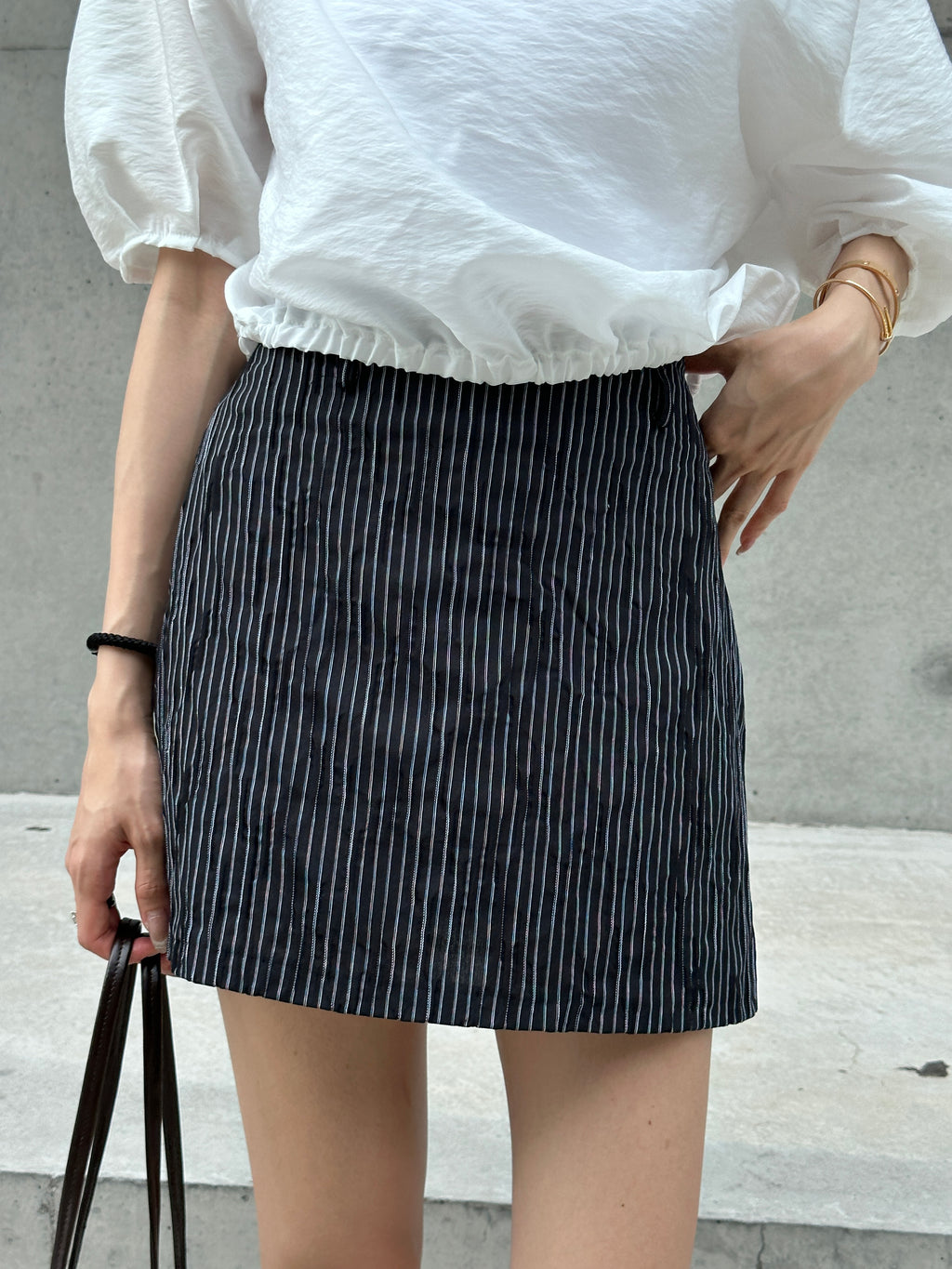 Striped Linen Skirt