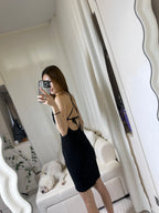 (ashchic made) Ribbon Back Mini Dress with pads