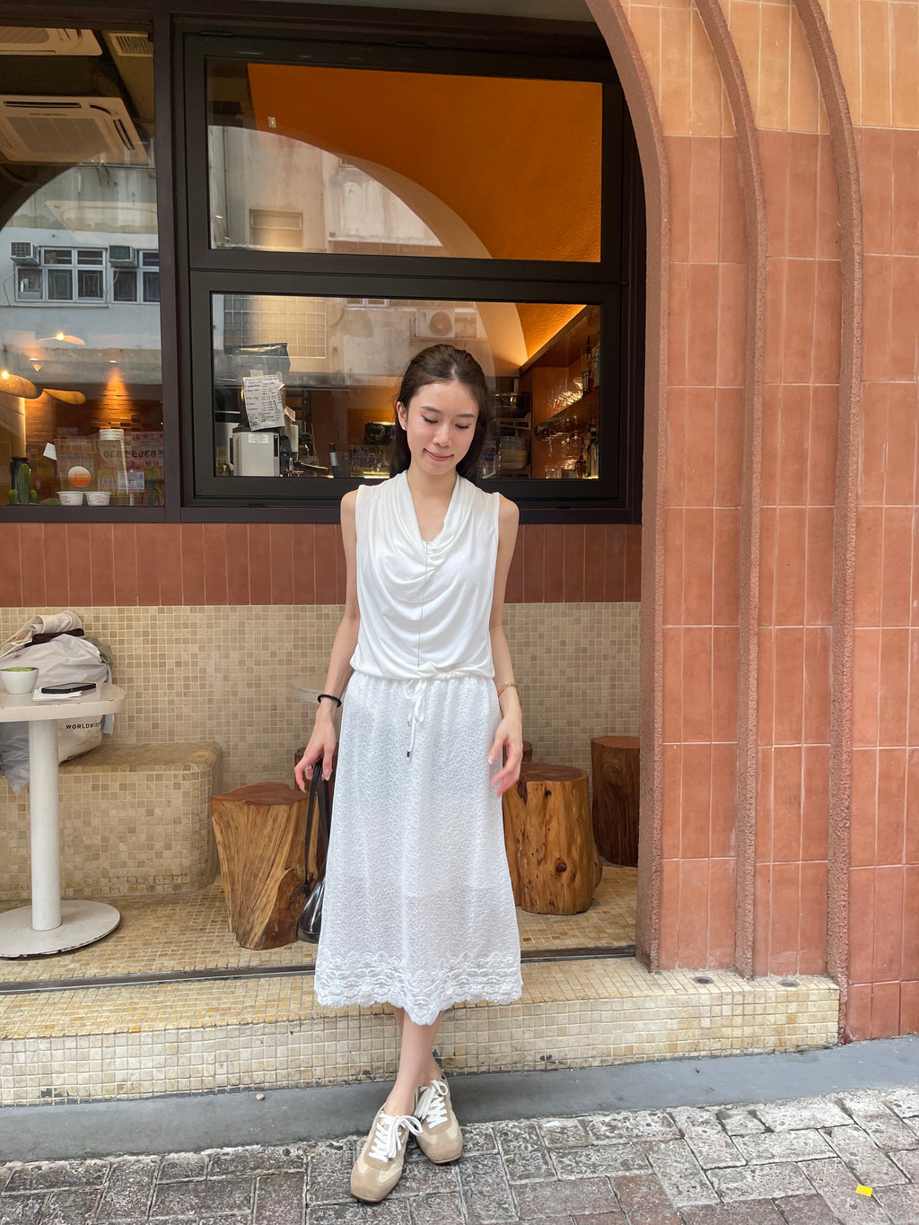 Whole Lace Midi Skirt