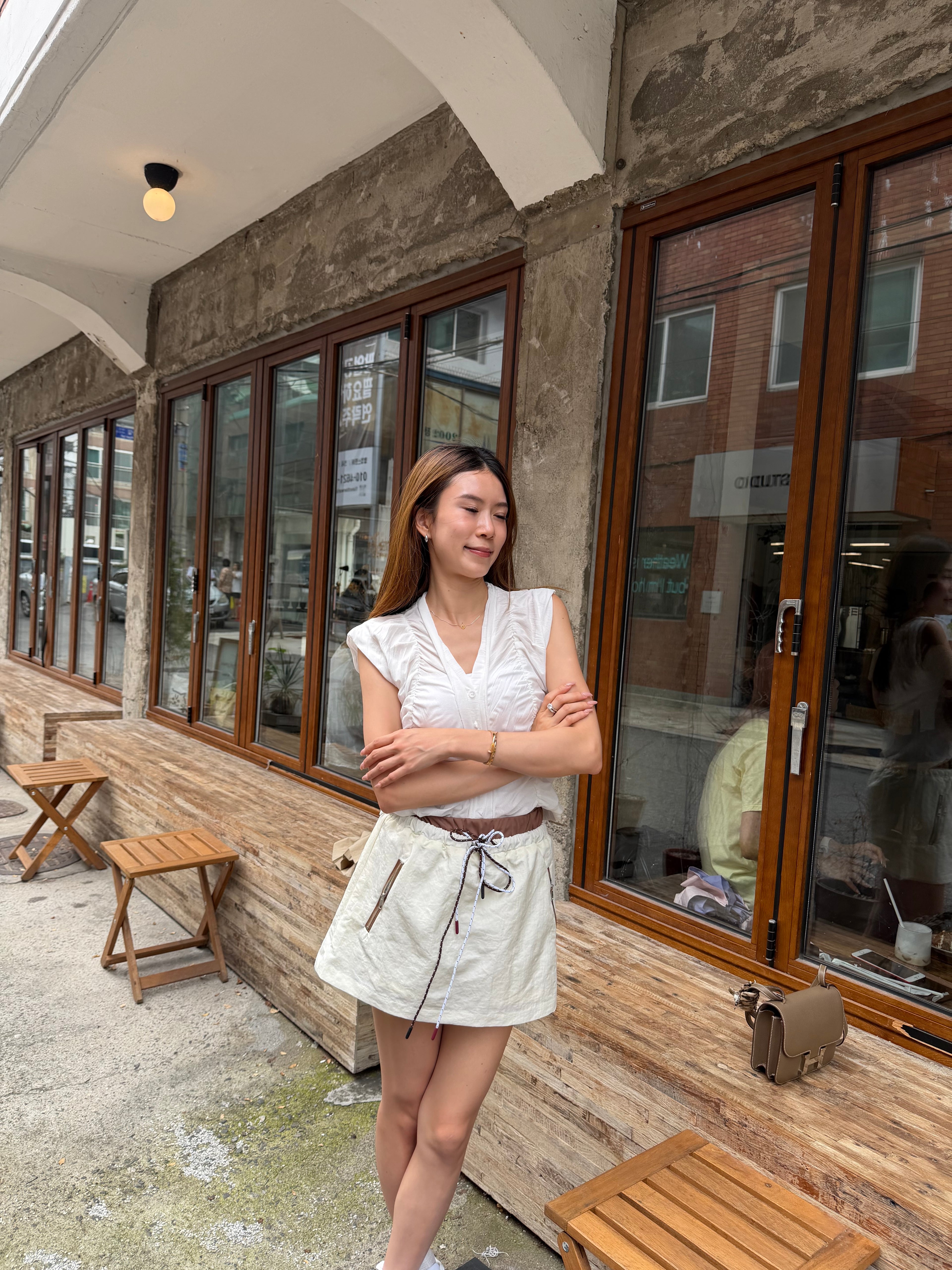 Mix Tied Cargo Skirt