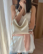 Real Leather Office Zipped Bag 小號 （荔枝皮）