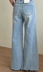 No. 437 Wide Legs Broken Denim Jeans
