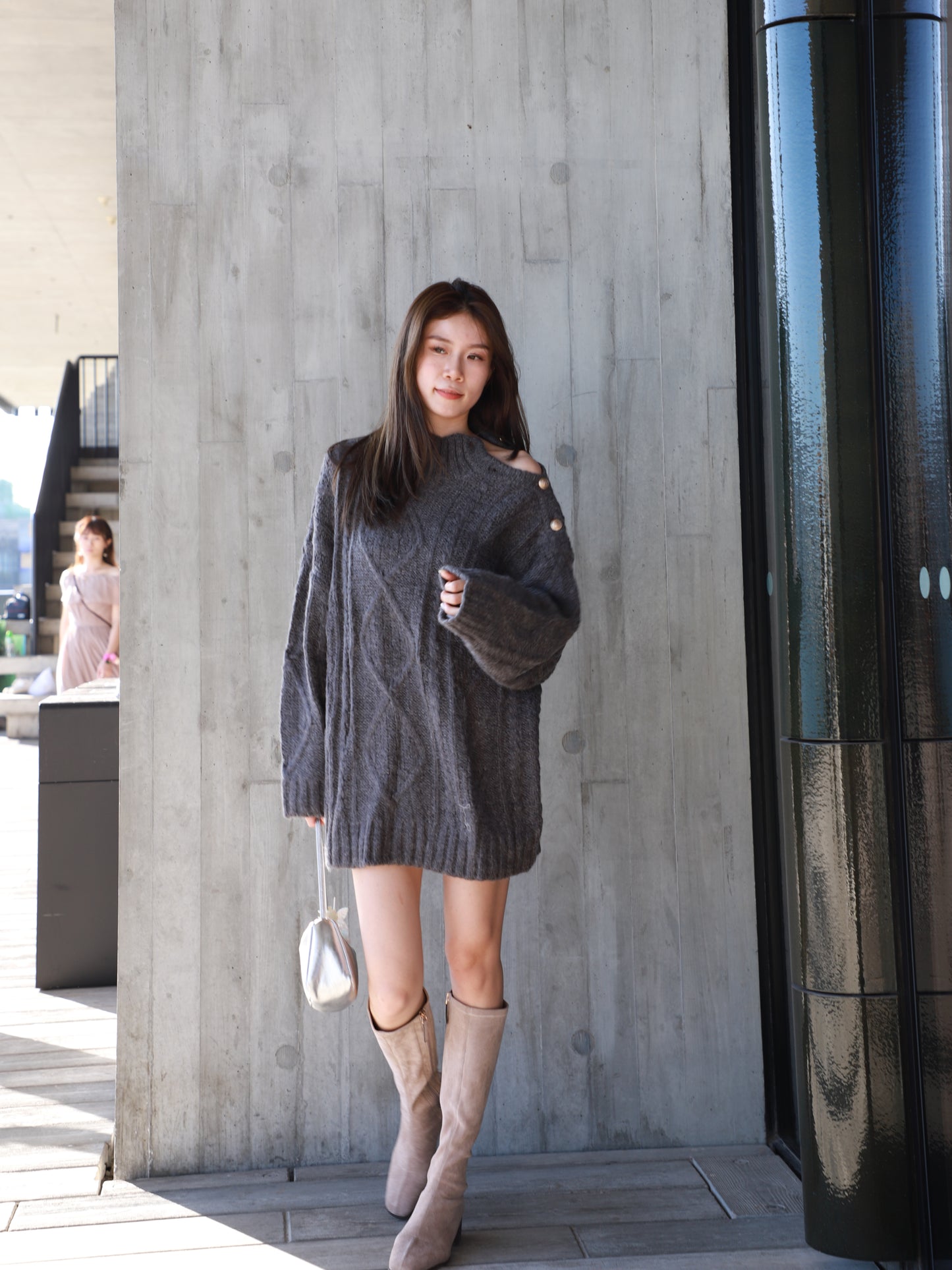 Big Button Oversized Sweater