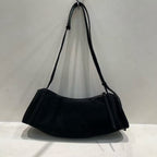Real Leather Suede Moon Bag