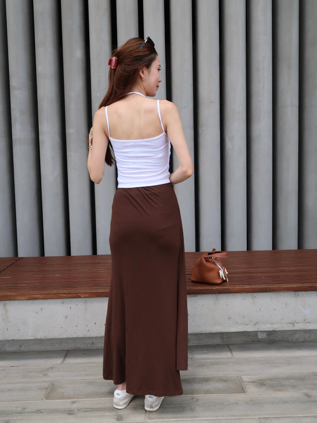 Cross Neck Cotton Tank Top with pads