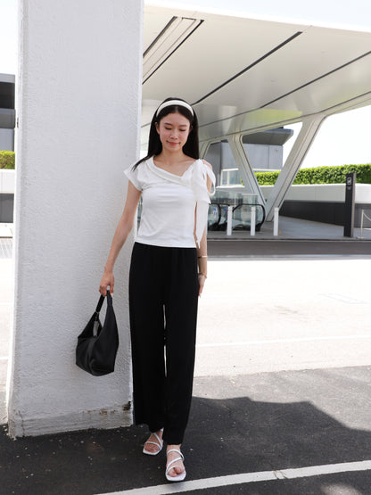 One Ribbon Cotton T Top